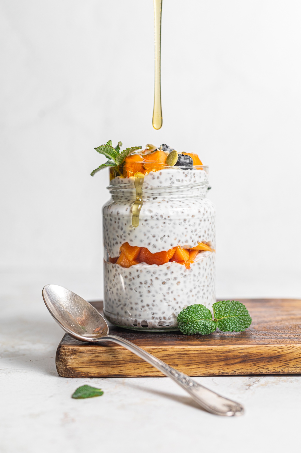 Budino ai semi di chia e papaya