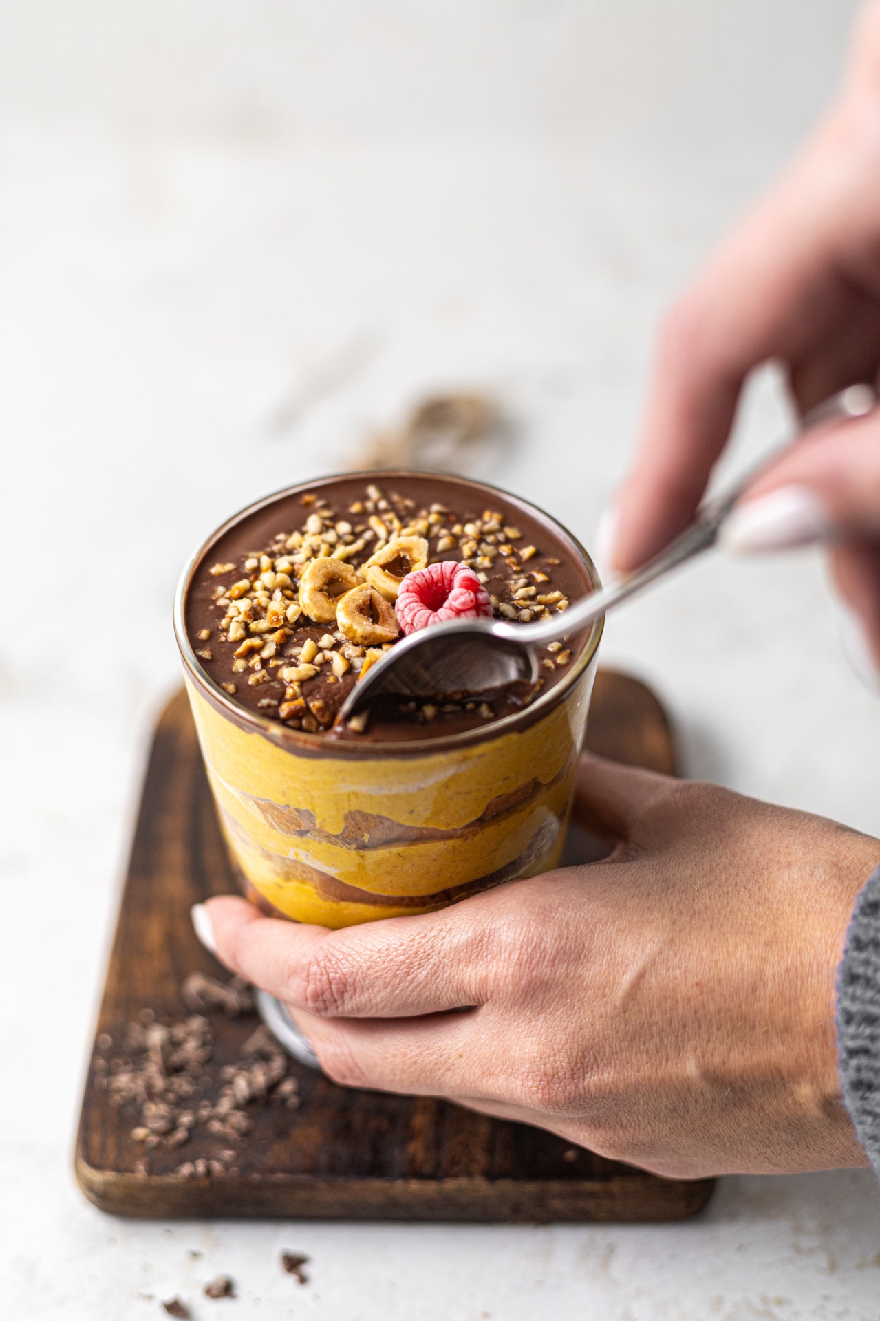 Tiramisù alla zucca e cioccolato